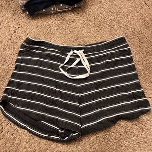 Awhile - Women’s Striped Black and White. Sleepwear (M)